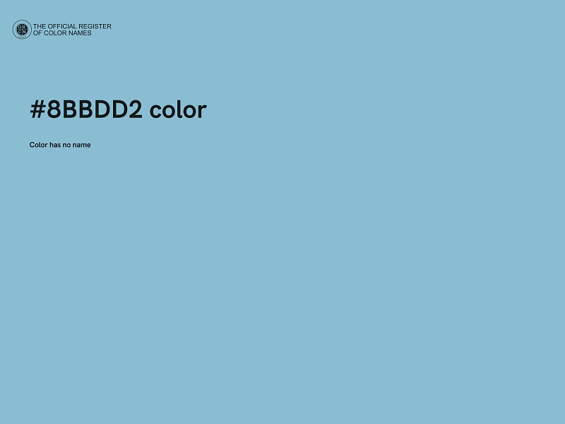 #8BBDD2 color image