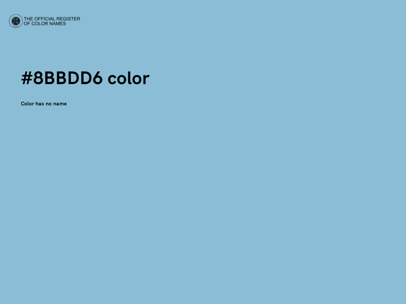 #8BBDD6 color image