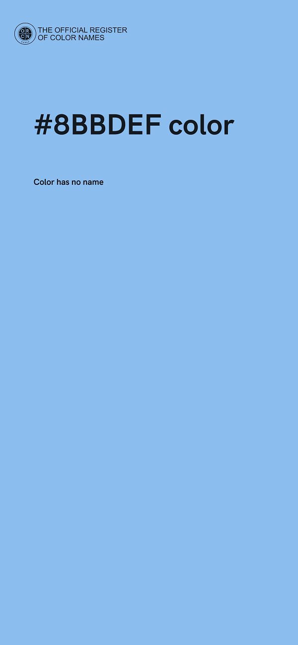 #8BBDEF color image
