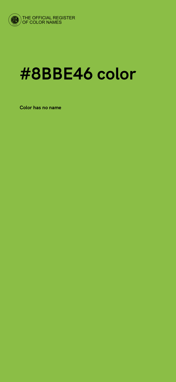 #8BBE46 color image