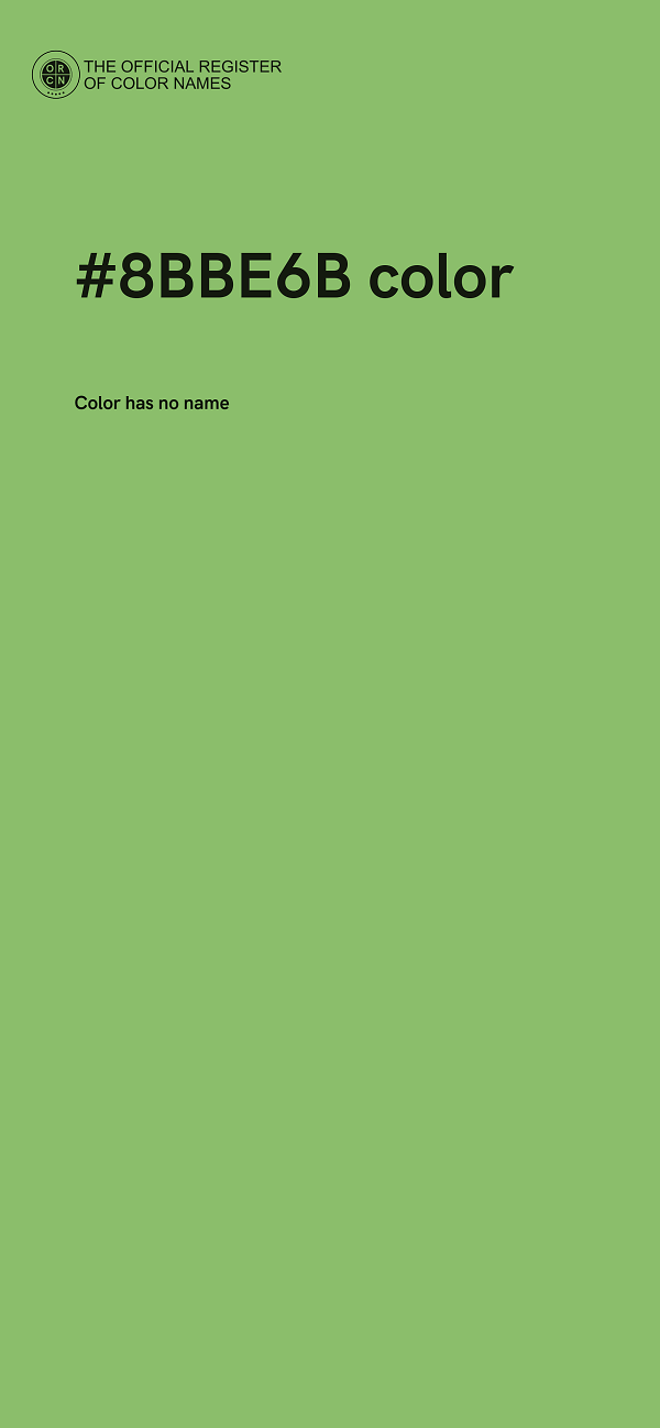 #8BBE6B color image