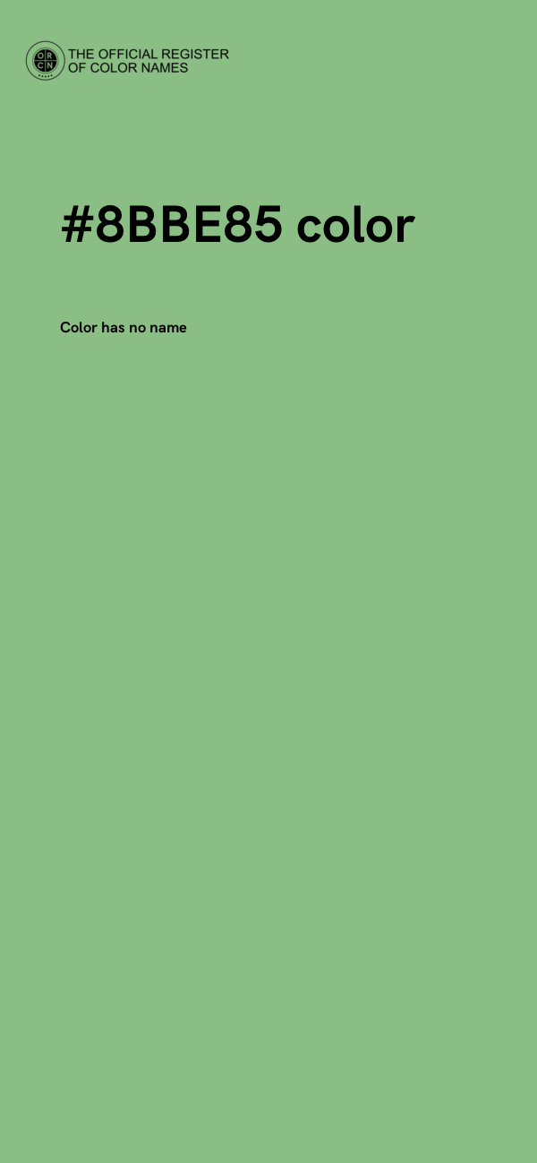 #8BBE85 color image