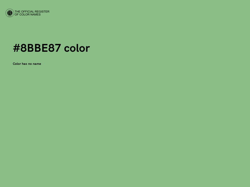 #8BBE87 color image