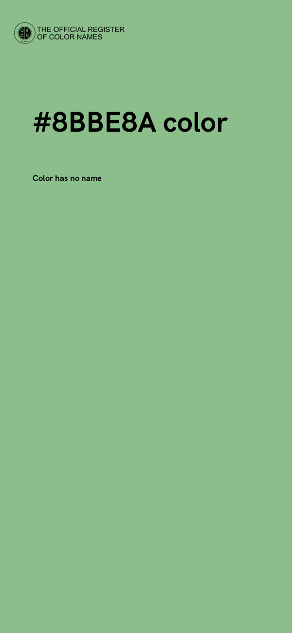 #8BBE8A color image