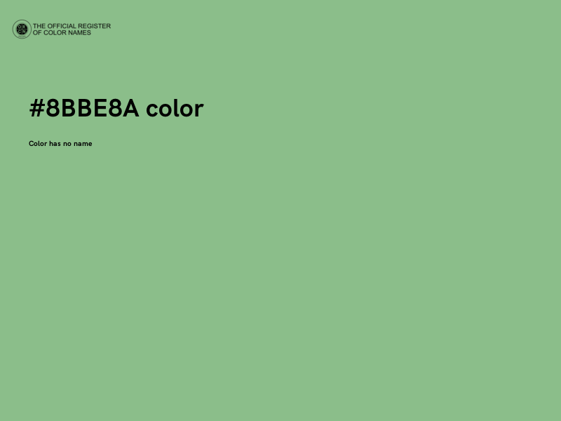 #8BBE8A color image