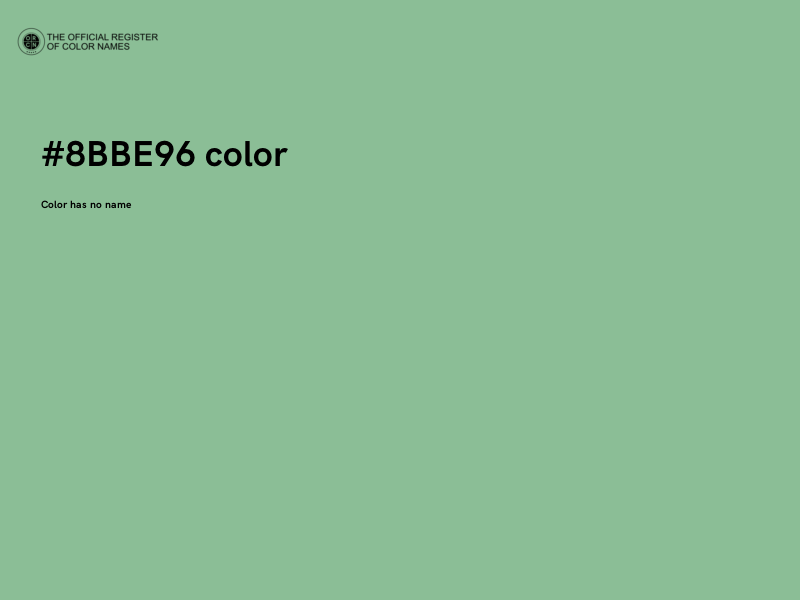 #8BBE96 color image