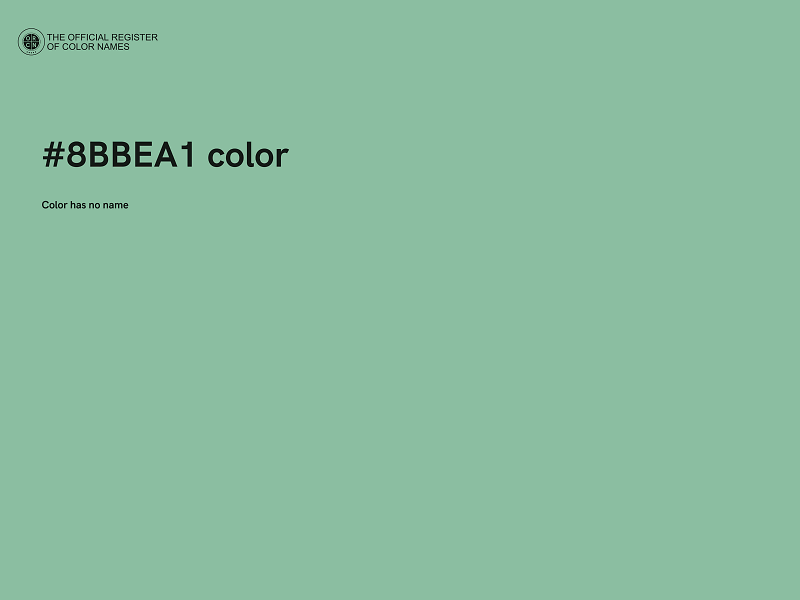 #8BBEA1 color image