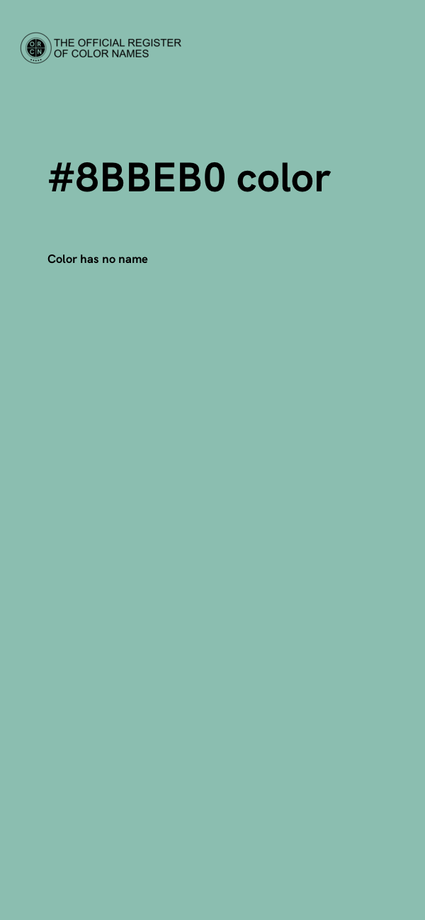 #8BBEB0 color image