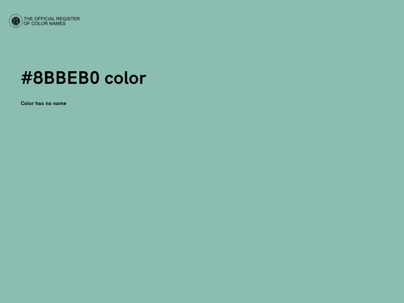 #8BBEB0 color image