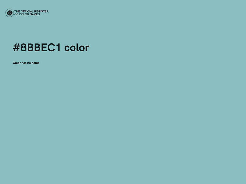 #8BBEC1 color image