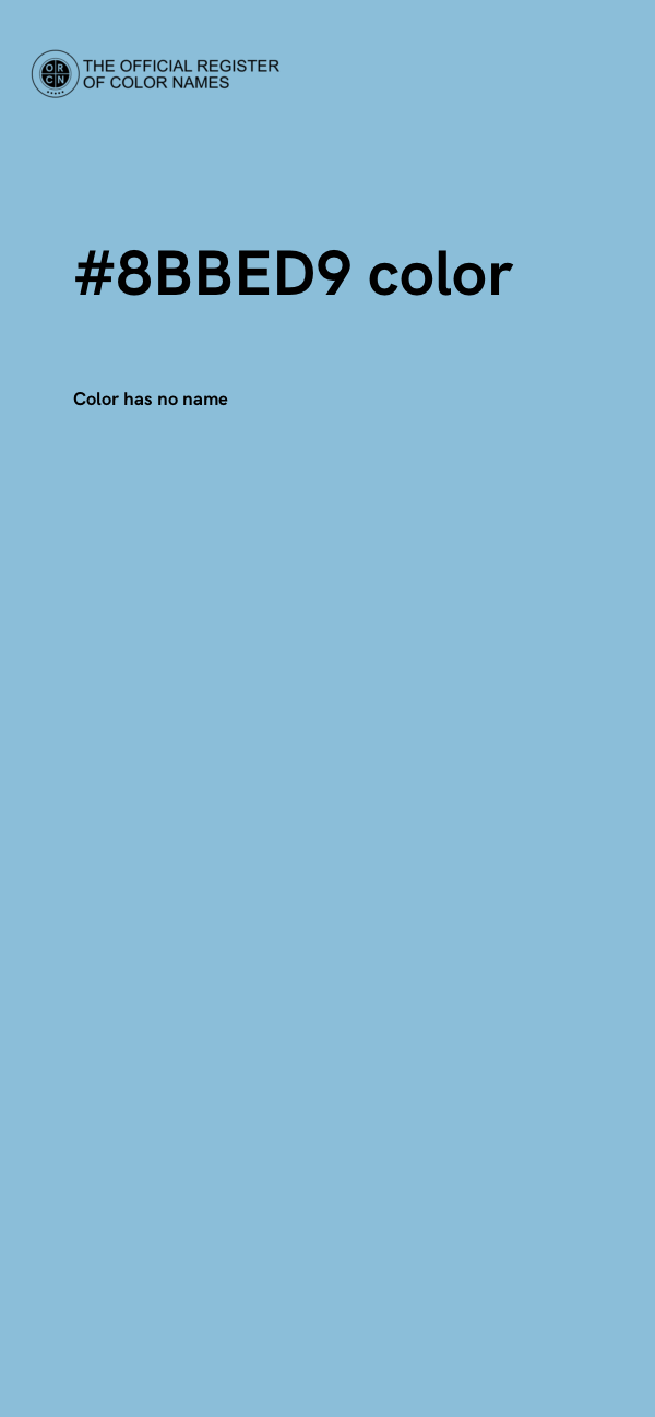 #8BBED9 color image