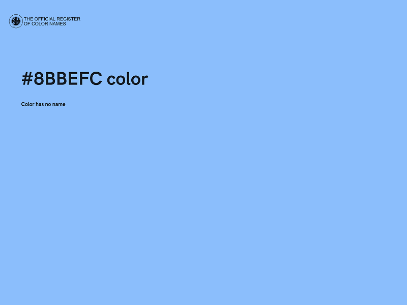 #8BBEFC color image