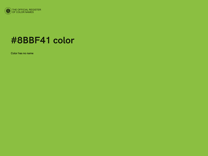 #8BBF41 color image