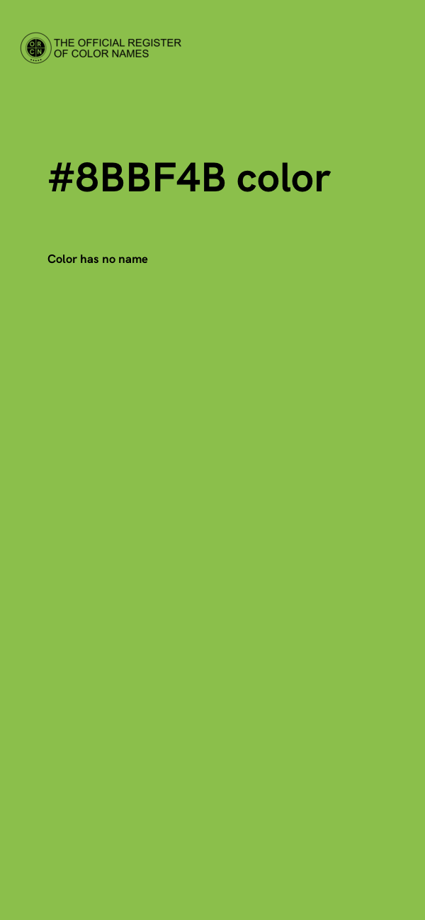 #8BBF4B color image
