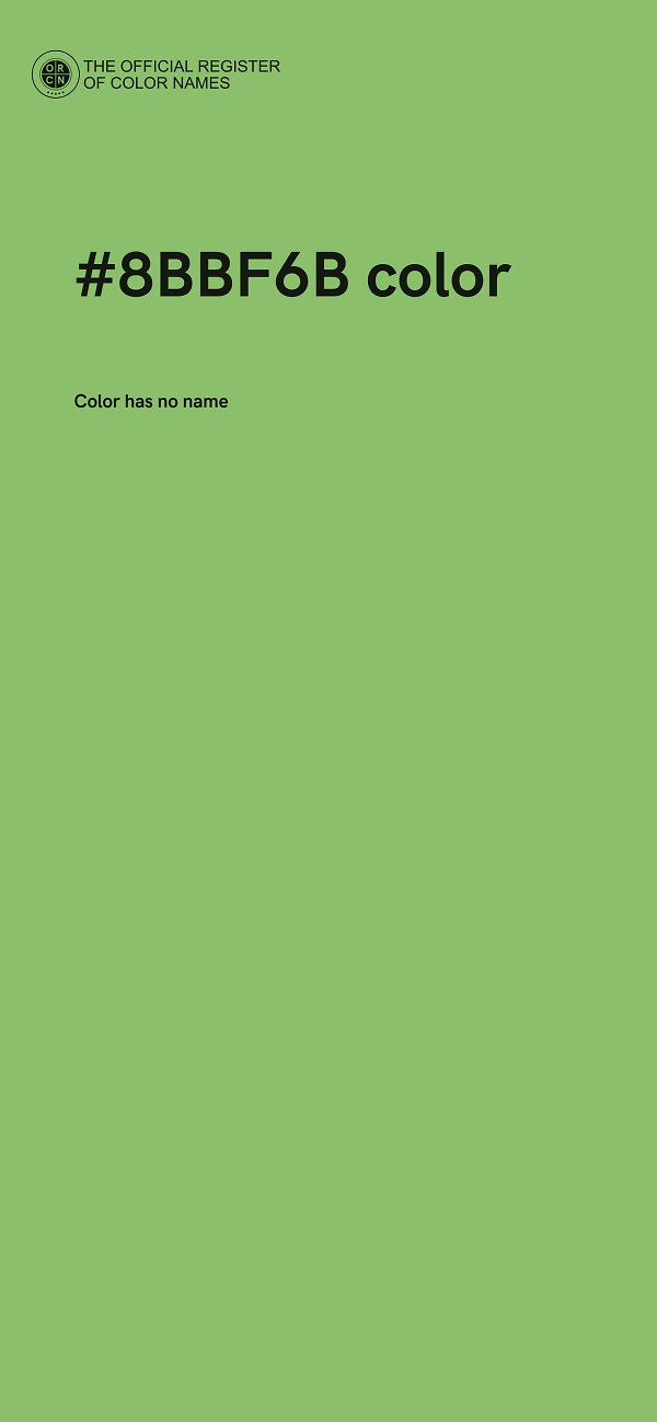 #8BBF6B color image