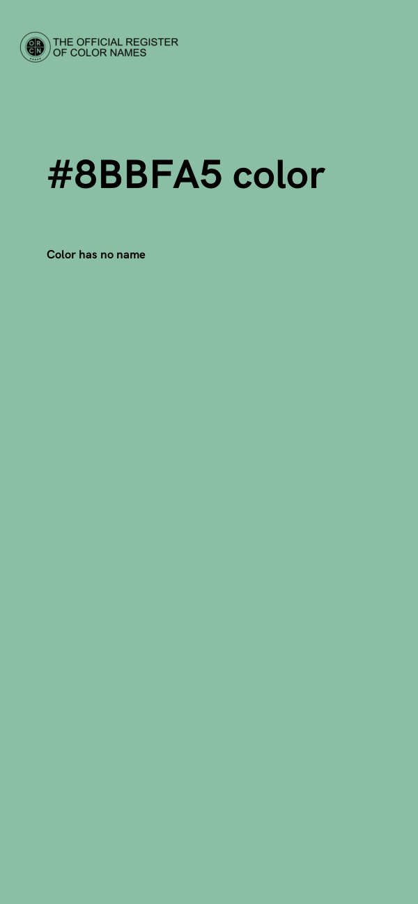 #8BBFA5 color image