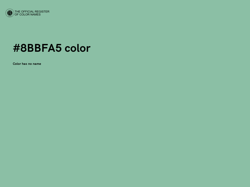 #8BBFA5 color image