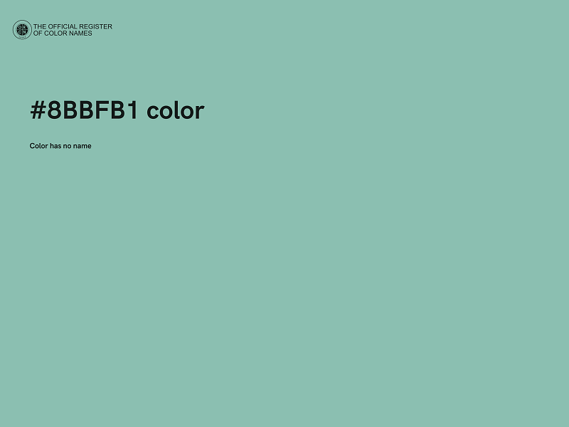 #8BBFB1 color image