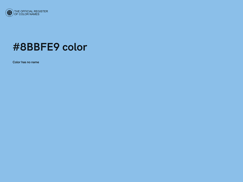 #8BBFE9 color image