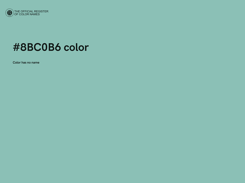 #8BC0B6 color image