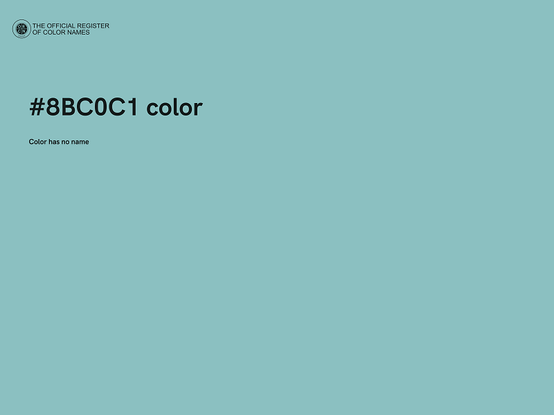 #8BC0C1 color image