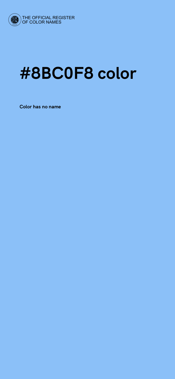 #8BC0F8 color image