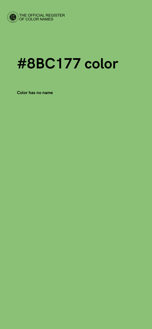 #8BC177 color image