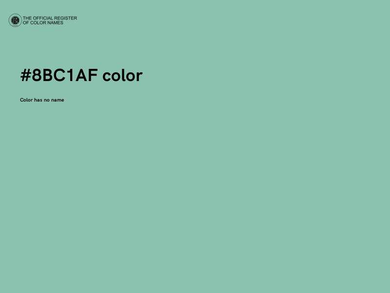 #8BC1AF color image