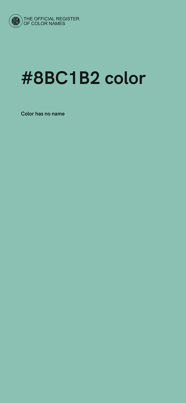 #8BC1B2 color image