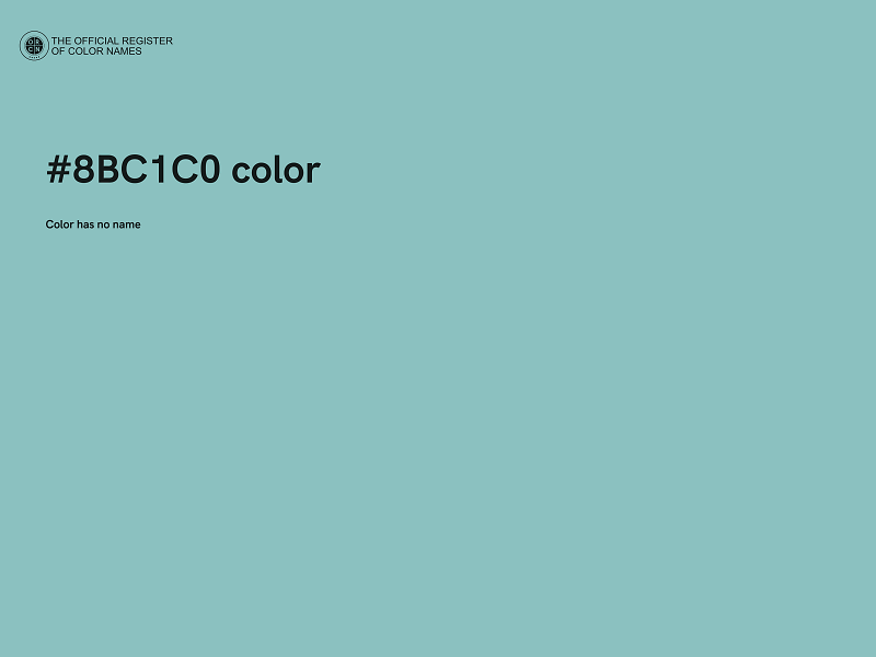 #8BC1C0 color image