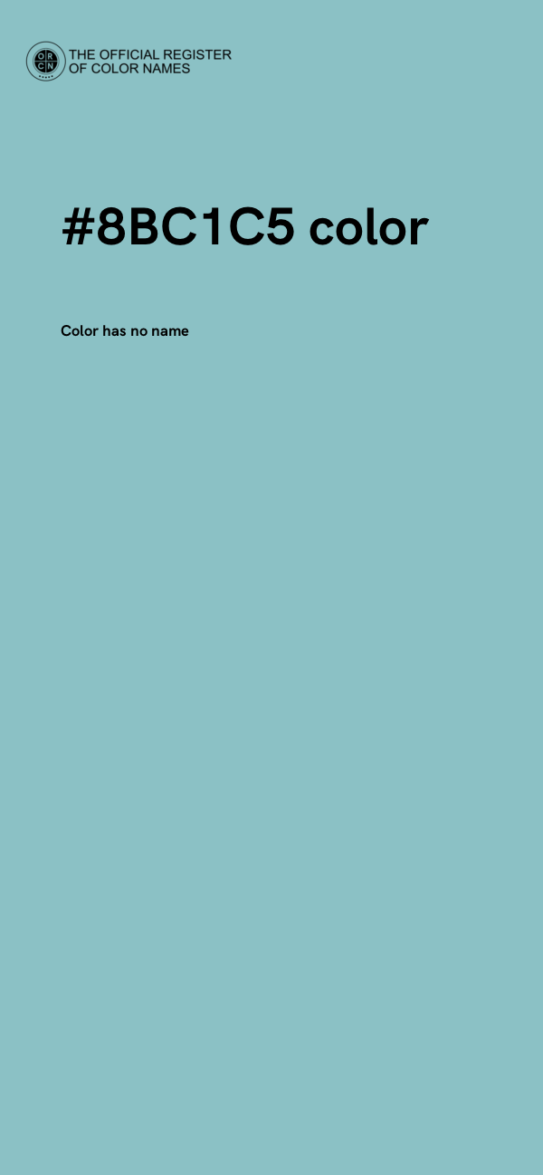 #8BC1C5 color image