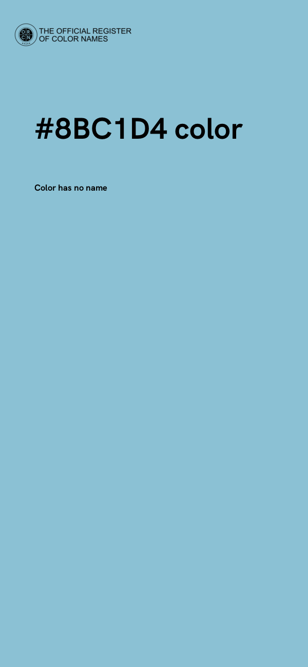 #8BC1D4 color image