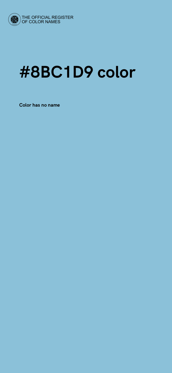 #8BC1D9 color image