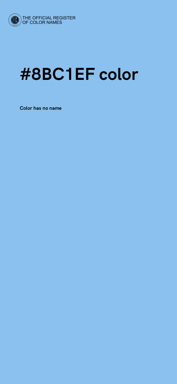 #8BC1EF color image