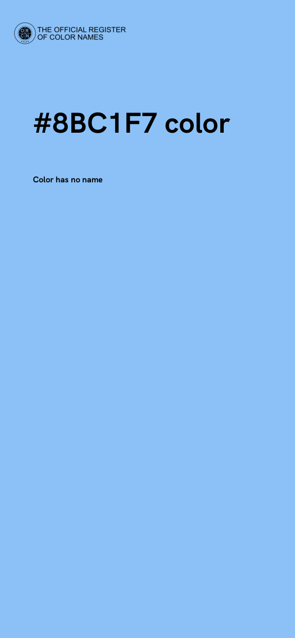 #8BC1F7 color image
