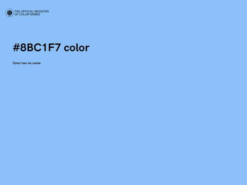 #8BC1F7 color image
