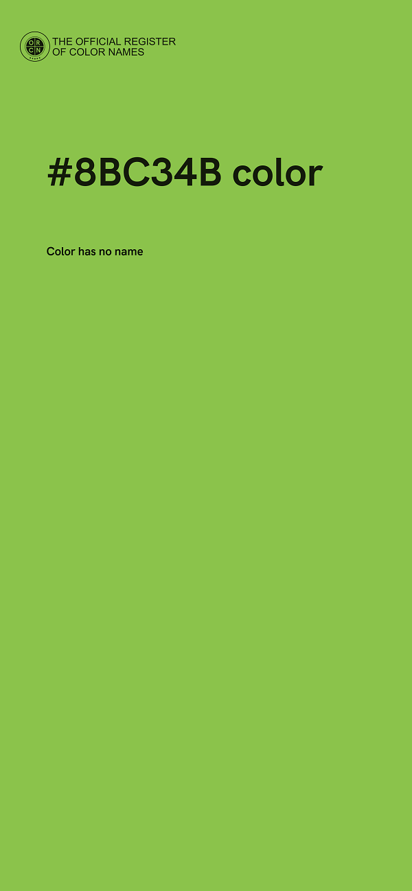 #8BC34B color image
