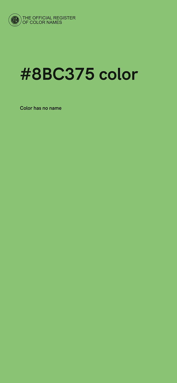 #8BC375 color image