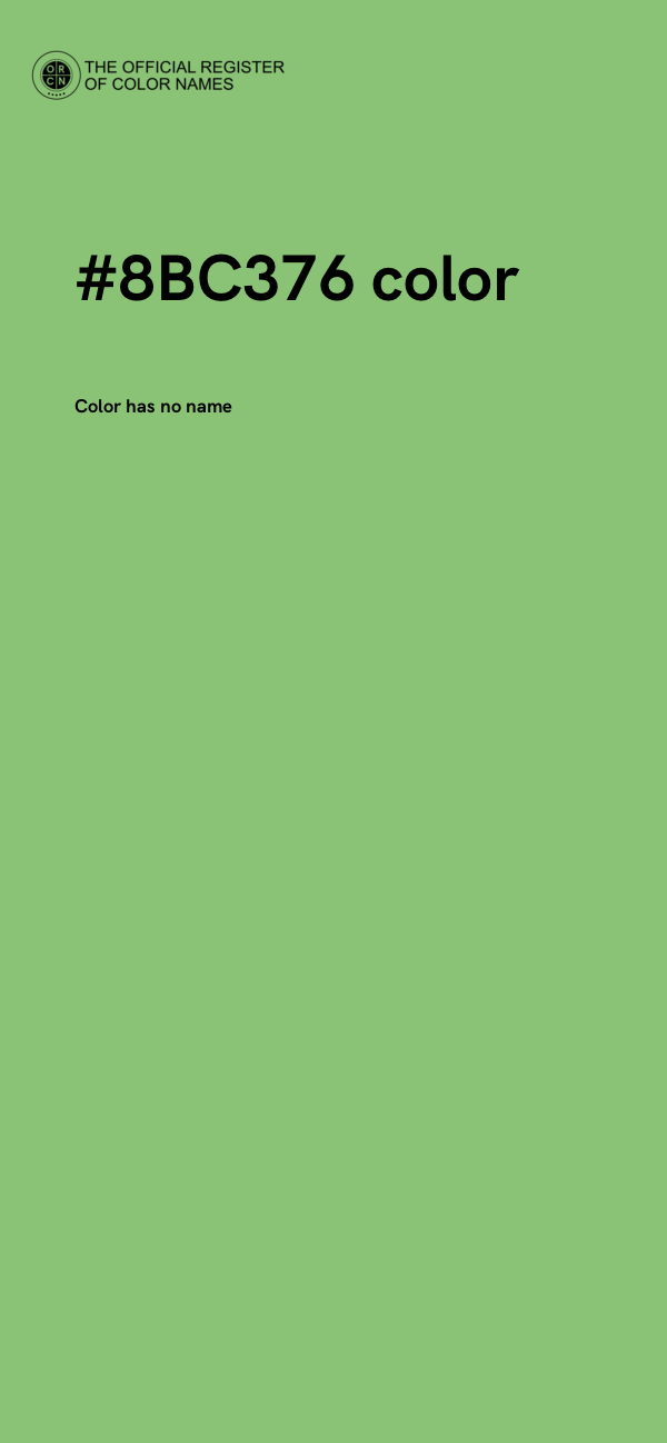 #8BC376 color image