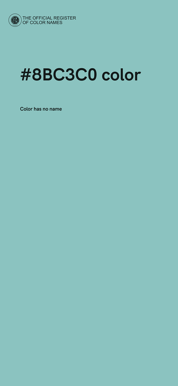 #8BC3C0 color image