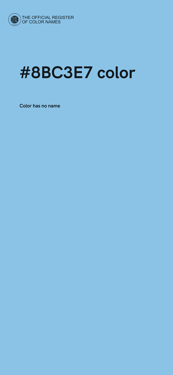 #8BC3E7 color image