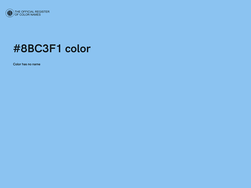 #8BC3F1 color image