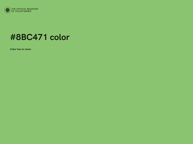 #8BC471 color image