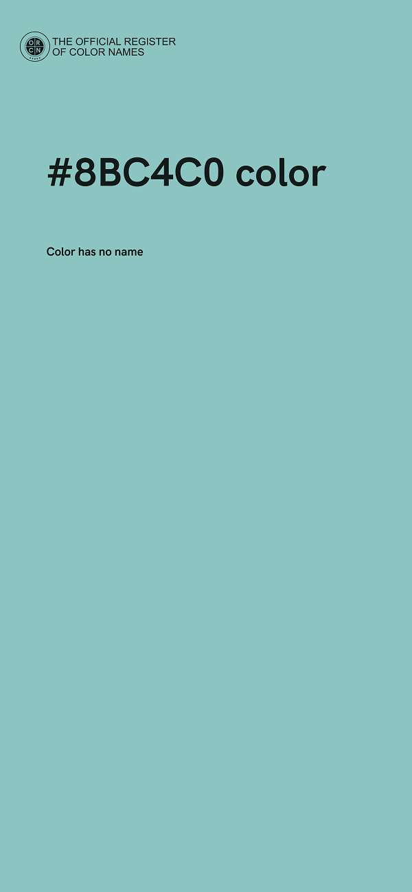 #8BC4C0 color image