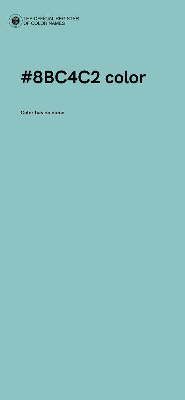 #8BC4C2 color image