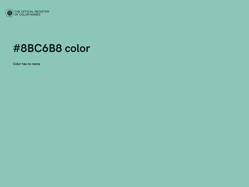 #8BC6B8 color image