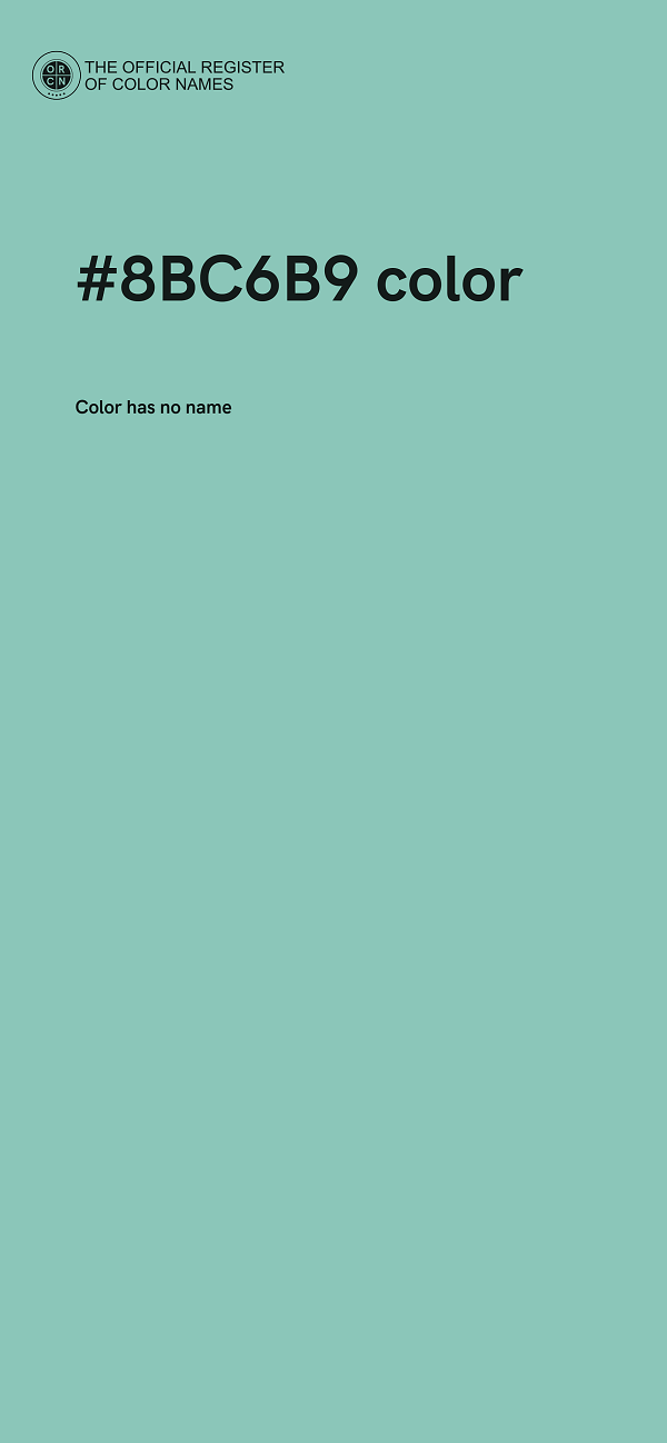 #8BC6B9 color image