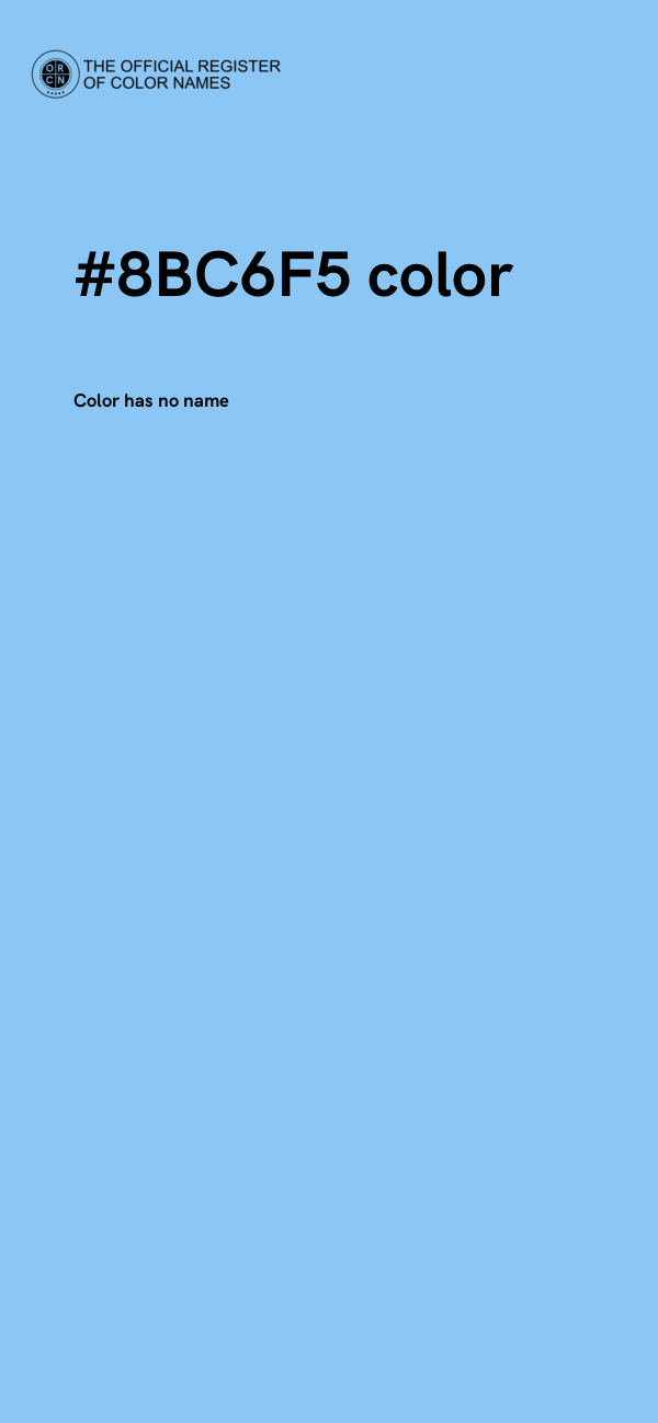 #8BC6F5 color image