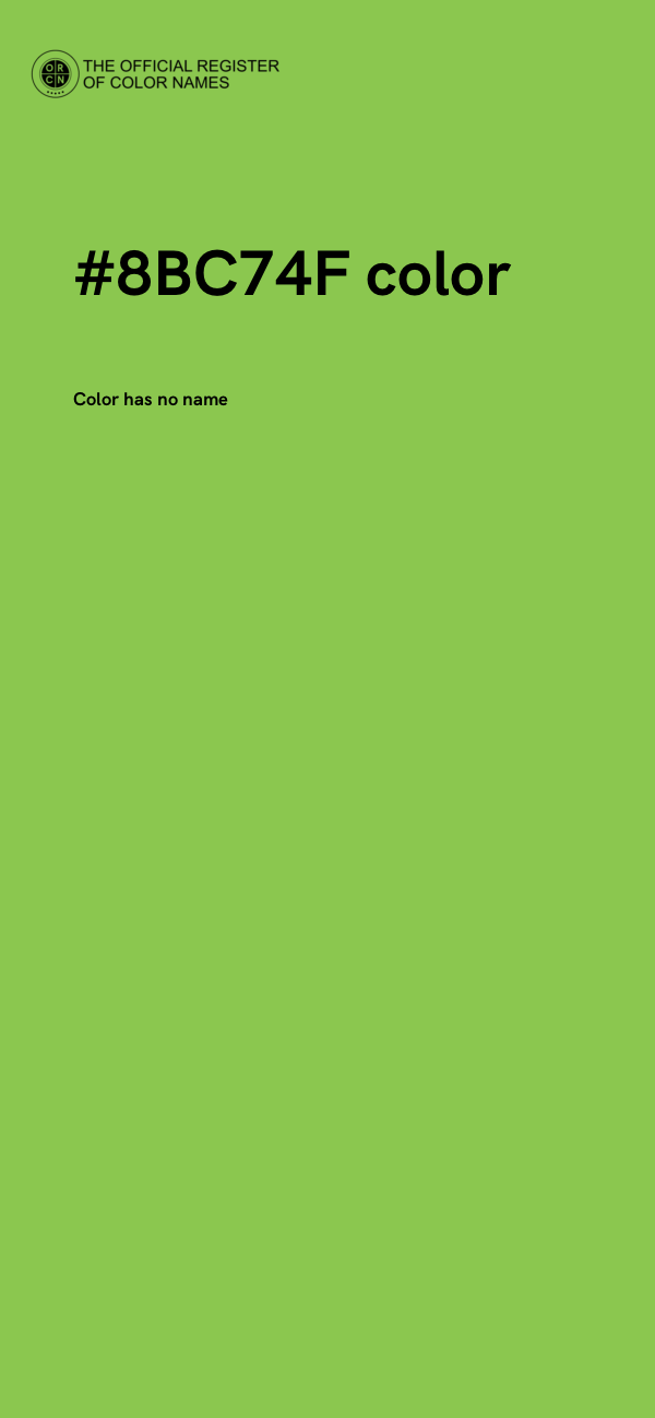#8BC74F color image