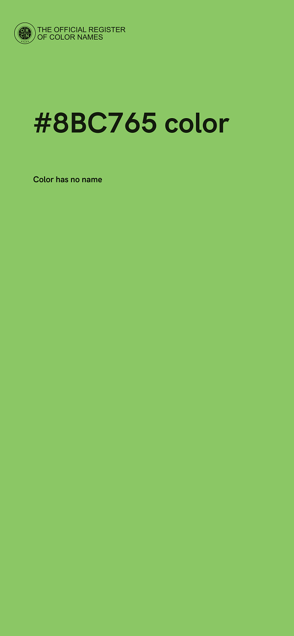 #8BC765 color image